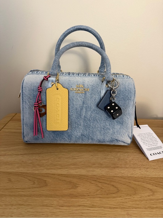 Coach Handbags - Coach denim rowan with charms